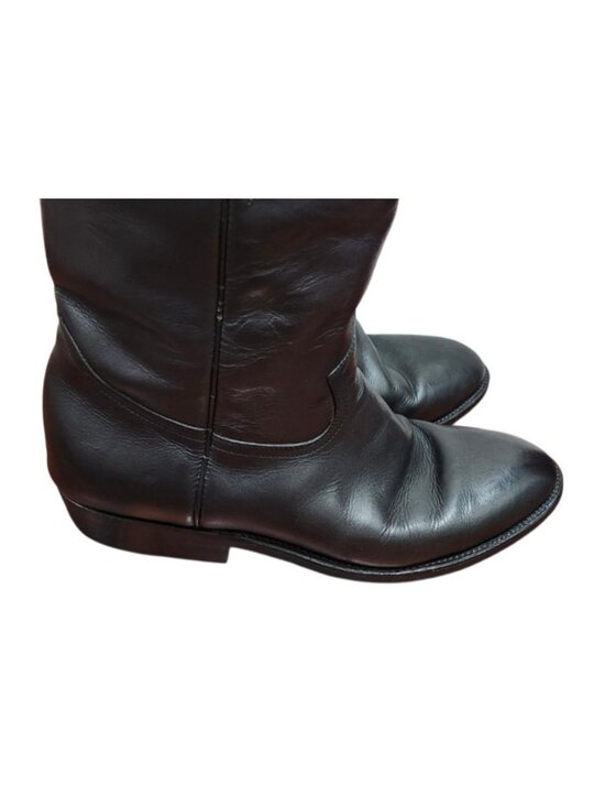 Cuadra Black Leather Western Cowboy Boots Men\'s Approx US 12 D Mexico Pull On main image 4